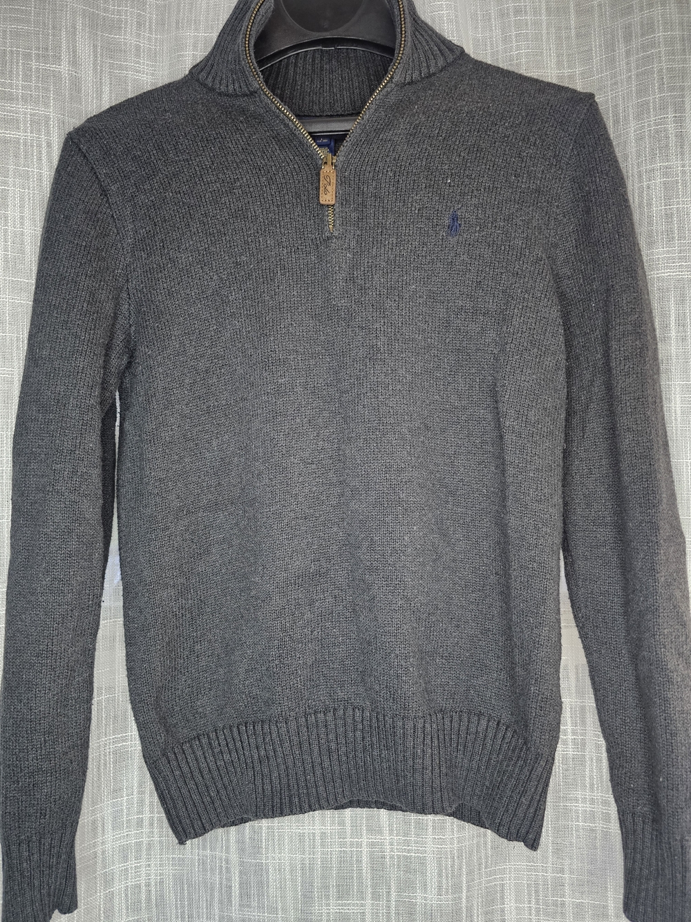 Polo by Ralph Lauren Charcoal Quarter-Zip Sweater